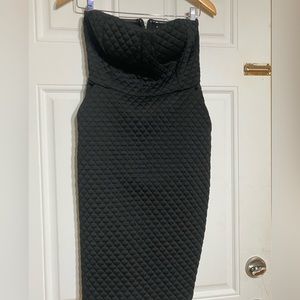 Strapless black dress